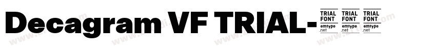 Decagram VF TRIAL字体转换